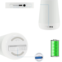 Dispositivo de sonido para dormir bebés con ruido blanco y luz nocturna, 28 sonidos, batería de 1800 mAh, color blanco, para un sueño tranquilo 2