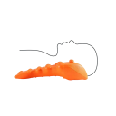 Dispositivo de tração e massagem para o pescoço 35 x 14,1 x 6,1 cm EVA Laranja Almofada de alongamento Acessório de massagem para o pescoço, ombros 2