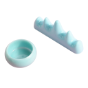 Dispositivo di pulizia professionale per pennelli per unghie Contenitore 4 x 4,7 x 2,5 cm Supporto 10 x 2 x 4 cm Pulitore igienico 6