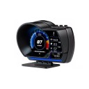 Dispositivo Head-Up Multifuncional OBD2 e GPS 8,6x7,5x11 cm Suporte 9 Ecrãs Velocidade RPM Temperatura Consumo de Combustível Alarme de Códigos 2