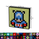 Dispositivo LED pixel 32 x 32 pontos 20 x 20 cm Painel programável com aplicação móvel PC ABS RGB animações Editor de texto 2