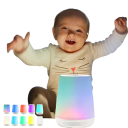 Dispositivo sonoro para adormecer bebés com ruído branco e luz noturna, 28 sons, bateria 1800 mAh, cor branca, para um sono tranquilo 5