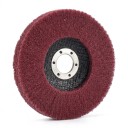 Disque lamellaire en textile non tissé pour meuleuse angulaire 125 mm Trou 22 mm Rouge Ponçage et polissage des métaux inoxydables et du bois 4