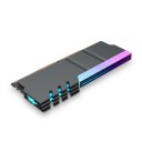 Dissipatore aggiuntivo per RAM 134 x 48 x 10 mm per memorie DDR4 e DDR5 con retroilluminazione ARGB 3 pin 5 V e sincronizzazione con la scheda 3