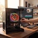 Dissipatore CPU AMD originale con ventola RGB retroilluminata TDP fino a 95 W 4pin Tubazioni termiche in rame Nero Per processori AMD Ryzen 3 5 7 e 9 5