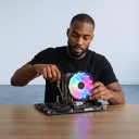 Dissipatore per processore TISHRIC RGB ventilatore 120 mm TDP 65 W Silenzioso 19 dBA Alluminio e tubo di calore Pale bianche Per Intel LGA 1700 e AMD AM3 8