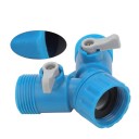 Distributeur à deux voies avec régulation du débit Adaptateur en plastique résistant pour tuyau de jardin avec 2 vannes d'arrosage 2
