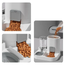 Distributeur automatique d'eau et mangeoire pour chats 25 x 23 x 21 cm Système gravitationnel avec filtre 800 ml d'eau et 1600 ml de nourriture Bol 2 en 1 2