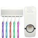 Distributeur de dentifrice et support de brosses à dents 2 pcs 4