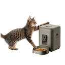 Distributore automatico da 2 l per cani e gatti con WiFi e telecamera controllato tramite app 1-10 pasti al giorno 1-12 porzioni per croccantini 4