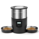 Distributore automatico di cibo 4,5 l con due ciotole display LCD controllo a pulsante per cani e gatti per crocchette timer 2