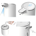 Distributore automatico di sapone schiumoso 380ml ricaricabile USB Distributore senza contatto con sensore IPX5 Distributore di detergenti regolabile 3