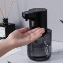 Distributore automatico senza contatto da 400 ml per sapone schiumoso e gel con cavo USB di colore nero con serbatoio trasparente scuro 4