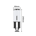 Distributore da parete per sapone e shampoo 500ml Contenitore impermeabile per il bagno Pompa per liquidi Viti e chiavi incluse 3