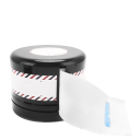 Distributore di nastro crepato per il collo Supporto per colletto di carta con ventose Strumento da parrucchiere per dosare il colletto crepato Porta rotoli di nastro di carta 13,2 x 9,5 cm 3