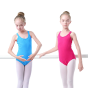 Dívčí baletní dres na ramínka s překříženými zády, trikot z bavlny s elastanem, na balet, gymnastiku a taneční tréninky 8