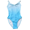 Dívčí baletní dres na úzká ramínka s ombré barevným přechodem, taneční trikot z nylonu, na balet, gymnastiku a taneční výuku 12