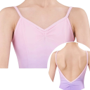 Dívčí baletní dres na úzká ramínka s ombré barevným přechodem, taneční trikot z nylonu, na balet, gymnastiku a taneční výuku 13
