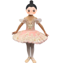 Dívčí baletní tutu šaty s krajkovou výšivkou, kamínky a mašlemi, polyester, růžové, na balet a vystoupení tanečních kroužků 3