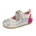 Dívčí barefoot tenisky Prodyšná síťovina se suchým zipem Zesílená špička z PU kůže Poutko v patě Pryžová podrážka pro batolata i první kroky 5