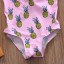Dívčí jednodílné plavky s ananasy - Růžové 1