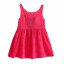 Dívčí letní šaty se vzorem - Tmavě růžové 1