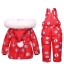 Dívčí zimní set s puntíky - Bunda a kalhoty J2505 1