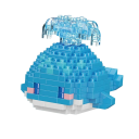 Divertente mini costruzione Balena 6 x 6,5 x 5,1 cm Mondo oceanico sottomarino Blocchi di particelle Modello animale educativo creativo Costruzione 1