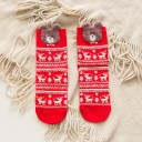 Divertenti calze natalizie in cotone con motivi invernali colorati Calze comode per le festività Taglia universale Confezione contiene un paio 5