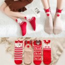Divertenti calze natalizie in cotone con motivi invernali colorati Calze comode per le festività Taglia universale Confezione contiene un paio 19