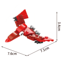 Divertido ensamblaje 24 piezas Mini dragón 7.6 x 7.1 x 3.4 cm Micro construcción para niños a partir de 9 años Modelo 3D de animal Juguete constructor 2