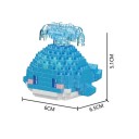 Divertido mini juego de construcción Ballena 6 x 6,5 x 5,1 cm Mundo oceánico submarino Bloques de partículas Modelo animal educativo creativo Juego de construcción pequeño compatible 2
