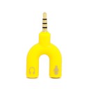 Divisor de conector jack de 3,5 mm a 2 conectores de auriculares de 3,5 mm + micrófono 6