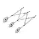 Divisore di pasta in metallo 24,5 × 3,3 cm con 3 ruote Tagliapasta regolabile Coltello multifunzionale per pasta e pizza 1