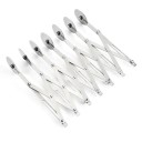 Divisore di pasta professionale in metallo 24,5 × 8 cm con 7 ruote Tagliapasta regolabile per panettieri Strumento robusto in metallo per tagli 1