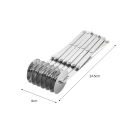 Divisore di pasta professionale in metallo 24,5 × 8 cm con 7 ruote Tagliapasta regolabile per panettieri Strumento robusto in metallo per tagli 2