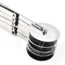 Divizor de aluat metalic ajustabil 24,5 × 5,5 cm cu 5 roți Cutter profesional pentru fâșii de aluat și pizza Un instrument robust din metal 5