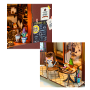 DIY 3D casa de bonecas 13 x 21,5 x 24,5 cm Construção em madeira com luz LED e móveis Modelo em miniatura Feito à mão Presente decorativo 4