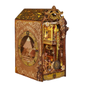 DIY 3D casa de bonecas 15,5 x 18 x 27,5 cm Construção em madeira com luz LED e móveis Modelo em miniatura Montagem manual Decoração 5