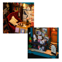 DIY 3D Dollhouse 12.8 x 21 x 23.4 cm Wooden Construction Kit with LED Light Furniture Miniature Model Handmade Creative Decoration 2