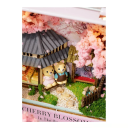 DIY 3D Drewniany domek dla lalek Pudełko Model Miniaturowy Teatr z Meblami Uroczy Dekoracja Ręcznie Składany Prezent 4