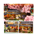 DIY 3D Houten Poppenhuis Doos Model Miniatuur Theater met Meubels Leuke Decoratie Handgeassembleerd Cadeau 5