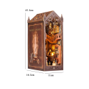 DIY 3D σπιτάκι για κούκλες 11 x 18,5 x 27,5 εκ. Ξύλινο κιτ κατασκευής με LED φωτισμό και έπιπλα Μινιατούρα μοντέλο Χειροκίνητη συναρμολόγηση 3