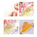 DIY světlo tulipánky ve schránce obláček 22 x 13,5 x 5 cm Noční LED osvětlení se zrcadlovým efektem Kreativní dekorace k vlastnímu 3