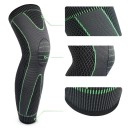 Dlouhá kolenní bandáž elastický kompresní návlek na celou nohu protiskluzový se zpevněním čéšky 3D pletení na běh a sport i podporu kolene 4