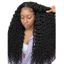 Dlouhá kudrnatá paruka lace front HD lidské vlasy krajka 33 x 15,2 cm délka 71 cm hustota 250 % černá pro každodenní i sváteční styling 3