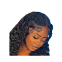 Dlouhá kudrnatá paruka lace front lidské vlasy krajka 33 x 15,2 cm délka 106,7 cm hustota 180 % černá pro každodenní i sváteční styling 6