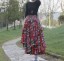 Długa spódnica damska ze wzorem A1982 12