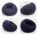 Dmuchany leżak 103 x 60 cm Składane lekkie relaksacyjne siedzenie PVC wzmocniony materiał Zawór przeciwko utracie powietrza 2