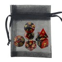 Do gry kostki 7 sztuk i woreczek Mnohostronne RPG kostki z akrylu do Dungeons & Dragons DnD Gier stołowych fantasy 6